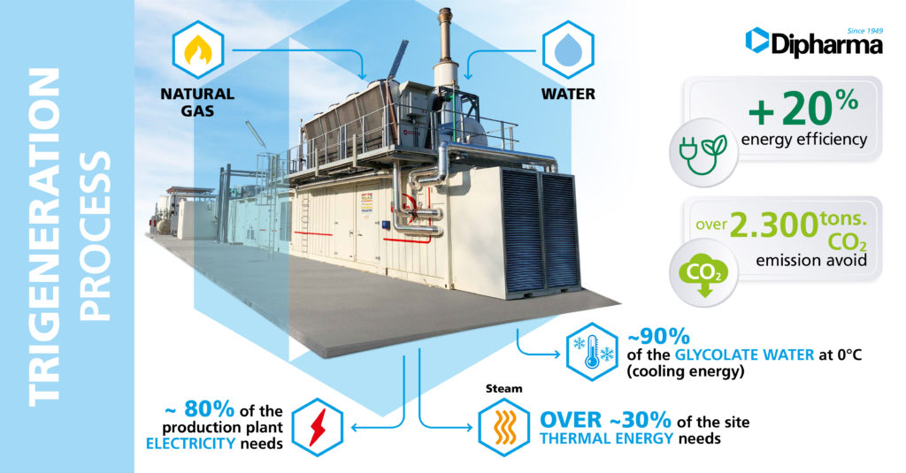 Dipharma high performance trigeneration plant